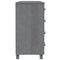 vidaXL Sideboard HAMAR Dark Grey 113x40x80 cm Solid Wood Pine