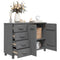 vidaXL Sideboard HAMAR Dark Grey 113x40x80 cm Solid Wood Pine
