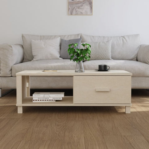 vidaXL Coffee Table HAMAR Honey Brown 100x55x35 cm Solid Wood Pine