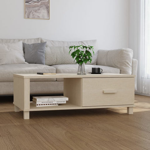 vidaXL Coffee Table HAMAR Honey Brown 100x55x35 cm Solid Wood Pine