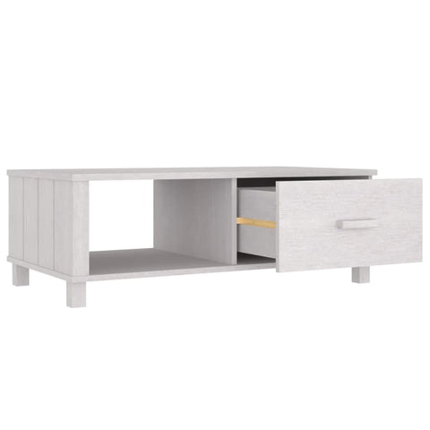 vidaXL Coffee Table HAMAR White 100x55x35 cm Solid Wood Pine