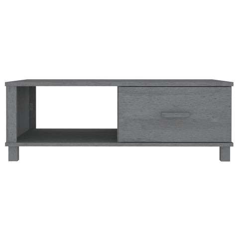 vidaXL Coffee Table HAMAR Dark Grey 100x55x35 cm Solid Wood Pine