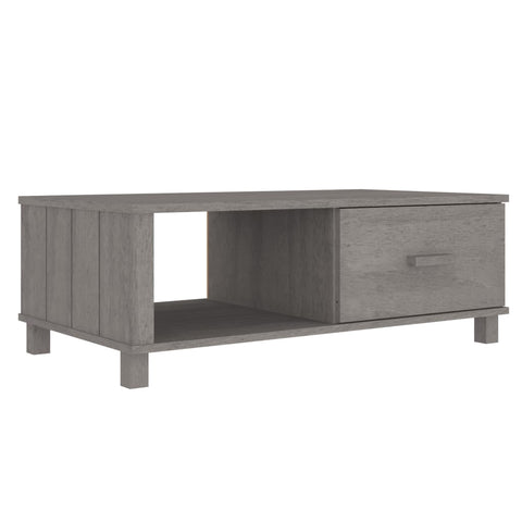 vidaXL Coffee Table HAMAR Light Grey 100x55x35 cm Solid Wood Pine
