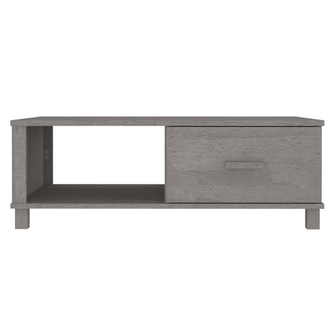 vidaXL Coffee Table HAMAR Light Grey 100x55x35 cm Solid Wood Pine