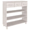 vidaXL Console Table HAMAR White 90x35x90 cm Solid Wood Pine