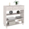vidaXL Console Table HAMAR White 90x35x90 cm Solid Wood Pine