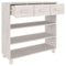 vidaXL Console Table HAMAR White 90x35x90 cm Solid Wood Pine