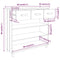 vidaXL Console Table HAMAR White 90x35x90 cm Solid Wood Pine
