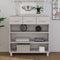 vidaXL Console Table HAMAR White 90x35x90 cm Solid Wood Pine