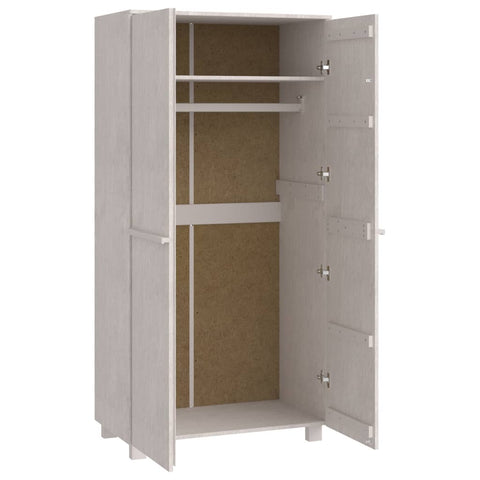 vidaXL Wardrobe HAMAR White 89x50x180 cm Solid Wood Pine
