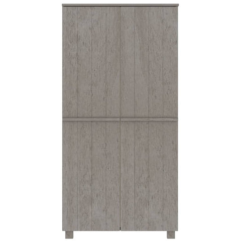 vidaXL Wardrobe HAMAR Light Grey 89x50x180 cm Solid Wood Pine