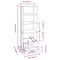 vidaXL Highboard HAMAR White 60x35x180 cm Solid Wood Pine