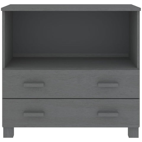 vidaXL Sideboard HAMAR Dark Grey 85x35x80 cm Solid Wood Pine