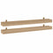 vidaXL Wall Shelves 2 pcs 110x15x4 cm Solid Wood Teak