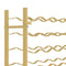 vidaXL Wine Rack for 48 Bottles Gold Metal