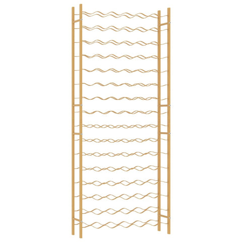 vidaXL Wine Rack for 96 Bottles Gold Metal