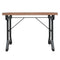vidaXL Dining Table 110x65x82 cm Solid Wood Fir and Iron