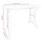 vidaXL Dining Table 110x65x82 cm Solid Wood Fir and Iron