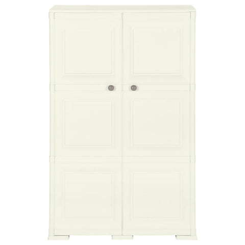 vidaXL Plastic Cabinet 79x43x125 cm Wood Design Vanilla Ice