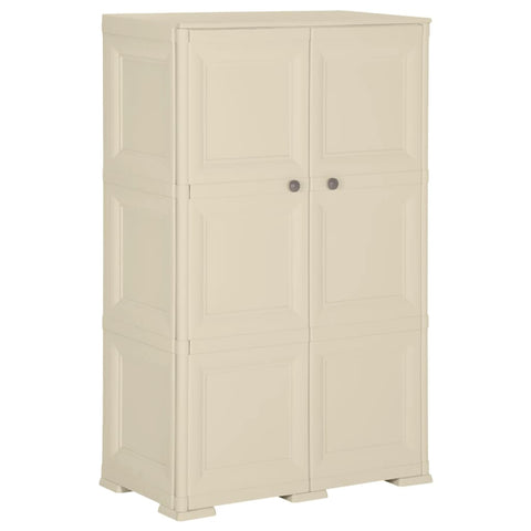 vidaXL Plastic Cabinet 79x43x125 cm Wood Design Angora White