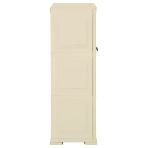 vidaXL Plastic Cabinet 79x43x125 cm Wood Design Angora White