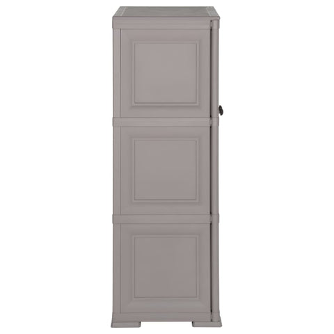 vidaXL Plastic Cabinet 79x43x125 cm Wood Design Grey