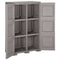 vidaXL Plastic Cabinet 79x43x125 cm Wood Design Grey