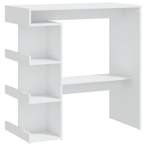 vidaXL Bar Table with Storage Rack White 100x50x101.5 cm Engineered Wood