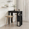 vidaXL Bar Table with Shelf Black 102x50x103.5 cm Engineered Wood