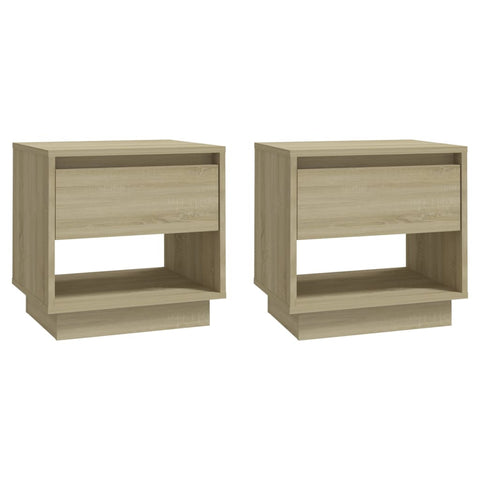vidaXL Bedside Cabinets 2 pcs Sonoma Oak 45x34x44 cm Engineered Wood