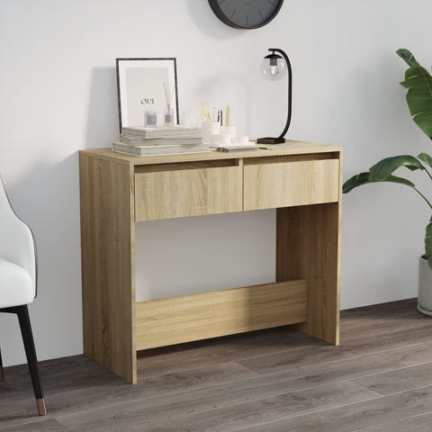 vidaXL Console Table Sonoma Oak 89x41x76.5 cm Steel