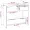 vidaXL Console Table Concrete Grey 89x41x76.5 cm Steel
