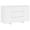 vidaXL Sideboard with 3 Drawers White 120x41x75 cm Engineered Wood