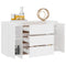 vidaXL Sideboard with 3 Drawers White 120x41x75 cm Engineered Wood