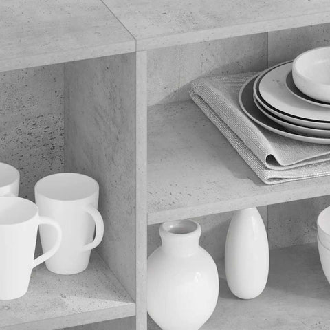 vidaXL Sideboard Concrete Grey 120x30x75 cm Engineered Wood