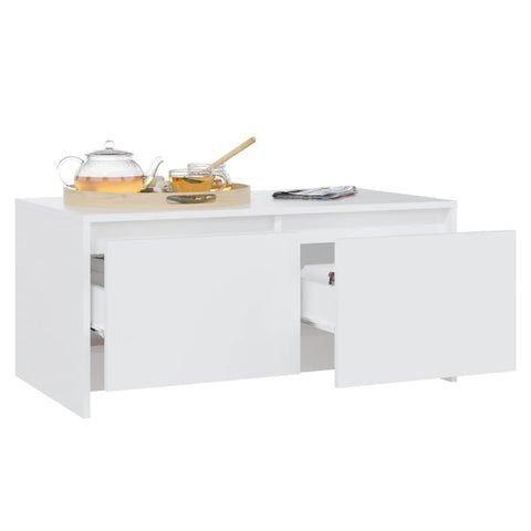 vidaXL Coffee Table White 90x50x41.5 cm Engineered Wood
