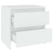 vidaXL Bedside Cabinets 2 pcs White 45x34.5x44.5 cm Engineered Wood