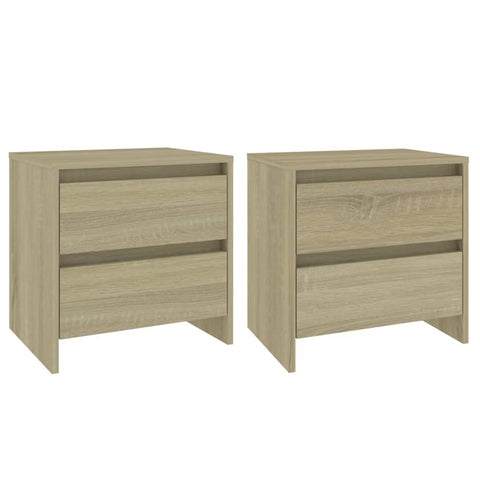 vidaXL Bedside Cabinets 2 pcs Sonoma Oak 45x34.5x44.5 cm Engineered Wood