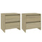 vidaXL Bedside Cabinets 2 pcs Sonoma Oak 45x34.5x44.5 cm Engineered Wood