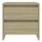 vidaXL Bedside Cabinets 2 pcs Sonoma Oak 45x34.5x44.5 cm Engineered Wood