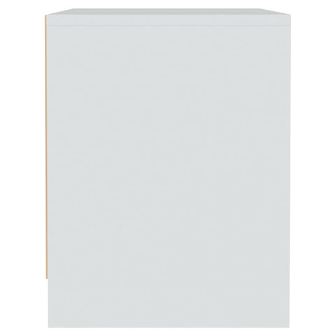vidaXL Bedside Cabinet White 45x34x44.5 cm Engineered Wood
