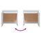 vidaXL Bedside Cabinet White 45x34x44.5 cm Engineered Wood