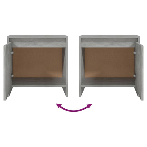 vidaXL Bedside Cabinet Concrete Grey 45x34x44.5 cm Engineered Wood