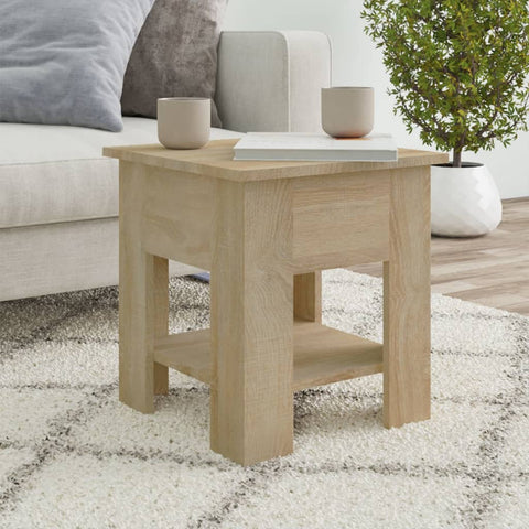 vidaXL Coffee Table Sonoma Oak 40x40x42 cm Engineered Wood