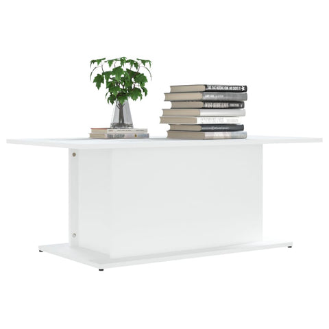 vidaXL Coffee Table White 102x55.5x40 cm Engineered Wood