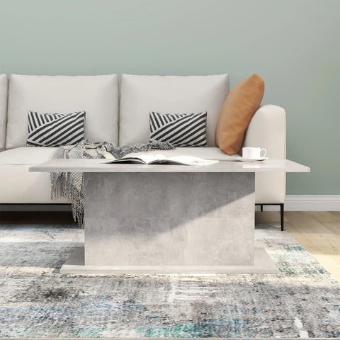 vidaXL Coffee Table Concrete Grey 102x55.5x40 cm Engineered Wood