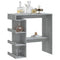 vidaXL Bar Table with Storage Rack Grey Sonoma 100x50x101.5 cm