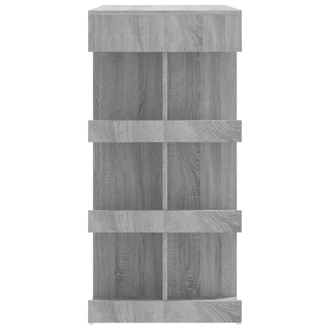 vidaXL Bar Table with Storage Rack Grey Sonoma 100x50x101.5 cm
