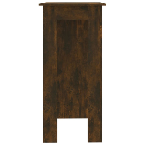 vidaXL Bar Table with Shelf Smoked Oak 102x50x103.5 cm Engineered Wood