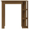 vidaXL Bar Table with Shelf Brown Oak 102x50x103.5 cm Engineered Wood